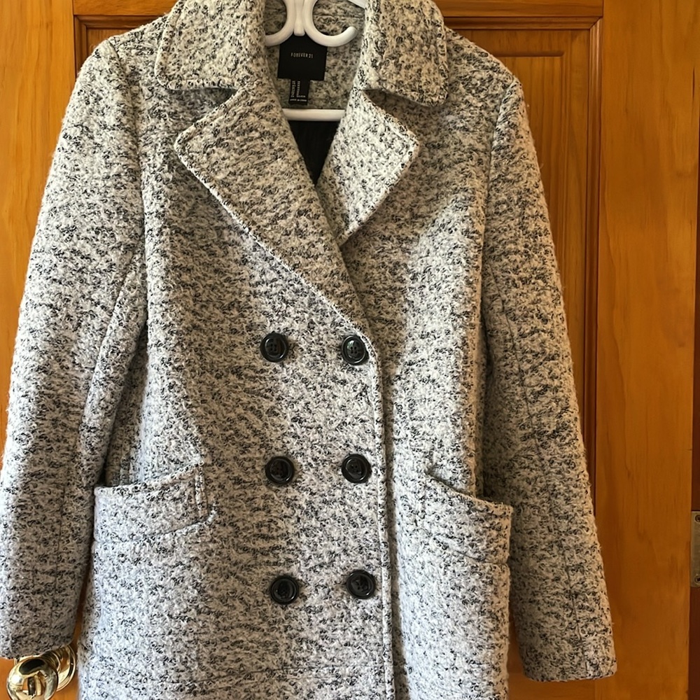 Forever 21 Women's Gray Peacoat size M